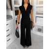 Černý elegantní společenský dlouhý overal DULEMAR