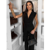 Černý elegantní společenský dlouhý overal DULEMAR