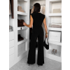 Černý elegantní společenský dlouhý overal DULEMAR