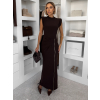 Černé dlouhé elastické šaty LABUA se zipem