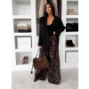 Leopardí široké wide leg leopardí kalhoty EMARIE