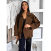 Hnědá semišová biker bunda DEXULA