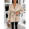Béžový semišový kabátek VYNADRA