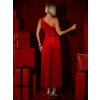 Červené flitrované dlouhé společenské šaty FAIDURI s vlečkou
