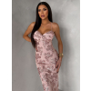 Světle růžové společenské dlouhé plesové šaty KAILINA