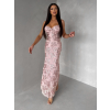 Světle růžové společenské dlouhé plesové šaty KAILINA
