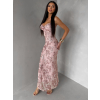 Světle růžové společenské dlouhé plesové šaty KAILINA