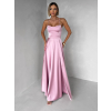 Starorůžové dlouhé plesové šaty CELLINES se šněrováním
