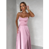Starorůžové dlouhé plesové šaty CELLINES se šněrováním