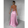 Starorůžové dlouhé plesové šaty CELLINES se šněrováním
