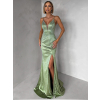 Zelenkavé plesové třpytivé luxusní šaty RAVELLE