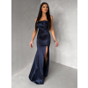 Tmavě modré společenské korzetové plesové šaty ZONTIRE