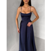 Tmavě modré dlouhé plesové šaty CELLINES se šněrováním