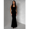 Černé sametové dlouhé společenské šaty DURAYA