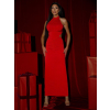 Červené elegantní dlouhé šaty FUREVO