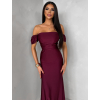 Bordó společenské dlouhé plesové šaty LUNZARO