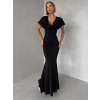 Černé elegantní dlouhé variabilní šaty VELIQUE