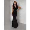 Černé elegantní dlouhé variabilní šaty VELIQUE