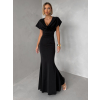 Černé elegantní dlouhé variabilní šaty VELIQUE