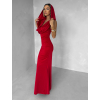 Červené společenské dlouhé šaty VELIQUE