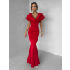 Červené společenské dlouhé šaty VELIQUE