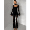 Černý krajkový společenský dlouhý overal ZYRELLA