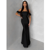 Černé společenské dlouhé plesové šaty LUNZARO