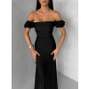 Černé společenské dlouhé plesové šaty LUNZARO