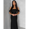 Černé společenské dlouhé plesové šaty LUNZARO