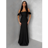Černé společenské dlouhé plesové šaty LUNZARO