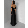 Černé společenské dlouhé plesové šaty LUNZARO