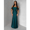 Smaragdové společenské plesové dlouhé šaty LUNZARO
