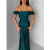 Smaragdové společenské plesové dlouhé šaty LUNZARO