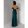 Smaragdové společenské plesové dlouhé šaty LUNZARO