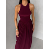 Vínové tvarující společenské šaty ALYRION