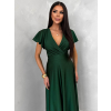 Zelené společenské jednoduché dlouhé šaty JUNADIE