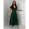 Zelené společenské jednoduché dlouhé šaty JUNADIE