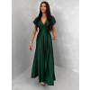 Zelené společenské jednoduché dlouhé šaty JUNADIE