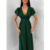 Zelené společenské jednoduché dlouhé šaty JUNADIE