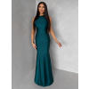 Smaragdové společenské dlouhé šaty LETERA s řasením
