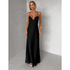 Černé společenské dlouhé šaty ZUNDARA na ramínka