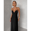 Černé společenské dlouhé šaty ZUNDARA na ramínka