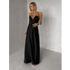 Černé společenské dlouhé šaty ZUNDARA na ramínka