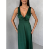 Zelené saténové společenské jedničce šaty EZMIRA