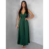 Zelené saténové společenské jedničce šaty EZMIRA