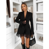 Černé elegantní sako šaty GIACCA s krajkou