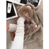 Hnědé huňaté domácí pantofle SOFTIES