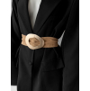 Krémový elegantní semišový pásek XELMINA