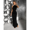 Černé společenské dlouhé šaty FUREVO