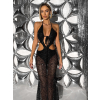 Černé flitrované sexy šaty FERELIEN s body